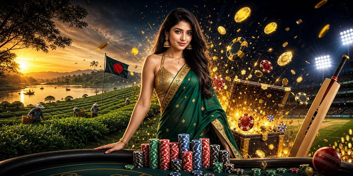 সিলেটের চা বাগানে ক্রিকেট বেটিং উপভোগ করছেন একজন তরুণ বাংলাদেশি খেলোয়াড়